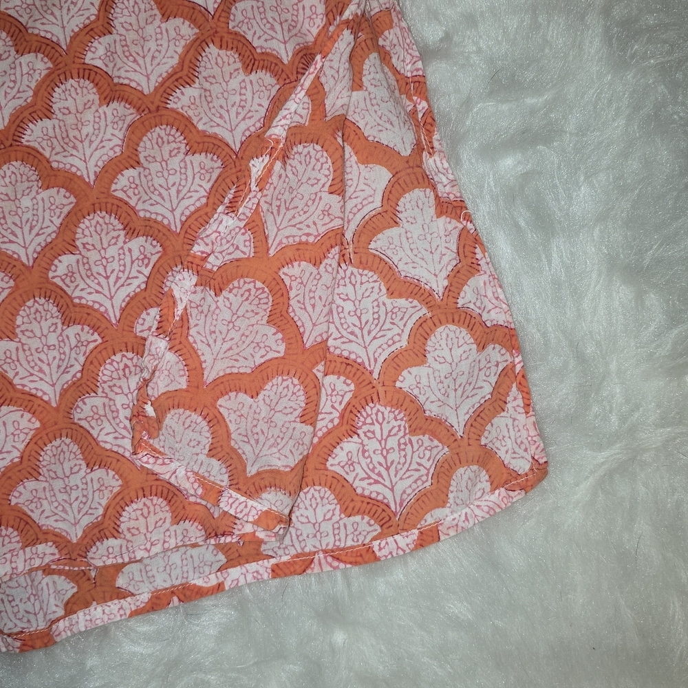 Roberta Roller Rabbit Coral and Light Pink Patterned Tunic - Picture 3 of 7